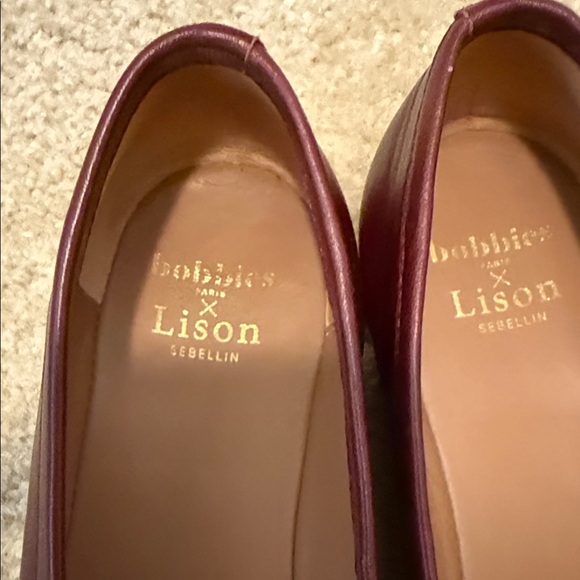 Frances Valentine Lisón Burgundy Leather Ballet Flats - Picture 6 of 6